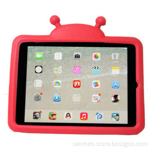 Silicone Case for iPad, Ladybug Modeling, Shock Proof, Compatible to iPad 5